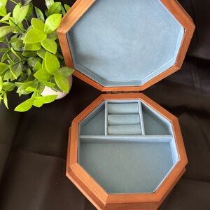 Wooden Vintage Jewelry Box with Luxurious Lining